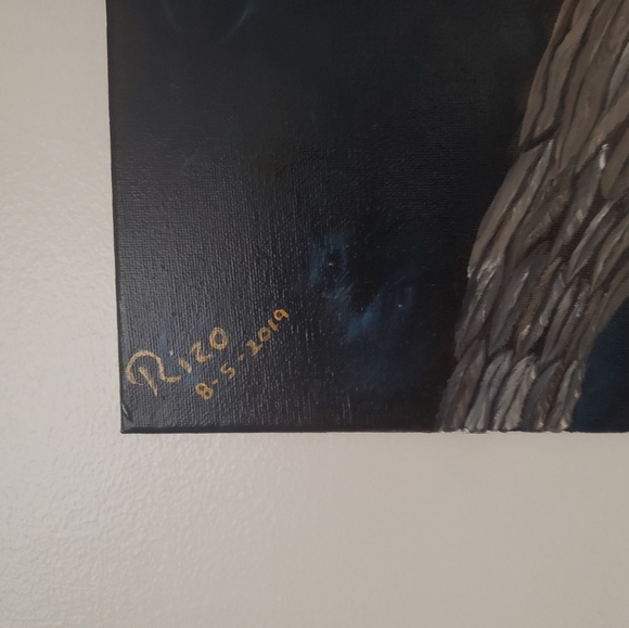 Dark angel oil paint